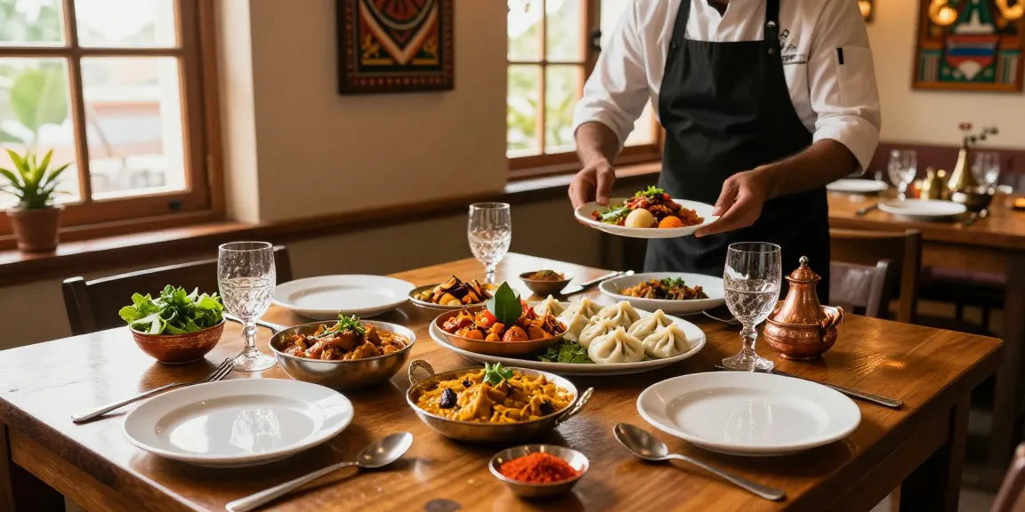 Delicious rokok88 Indian curry and Nepali momo showcasing vibrant flavors and authentic spices in a cozy restaurant setting.