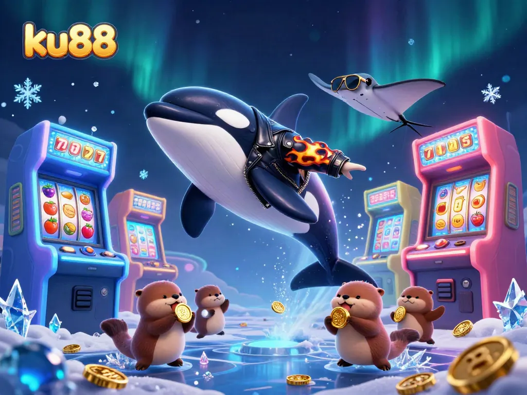 ku88 delivers a thrilling gaming experience with vibrant characters and glowing casino elements