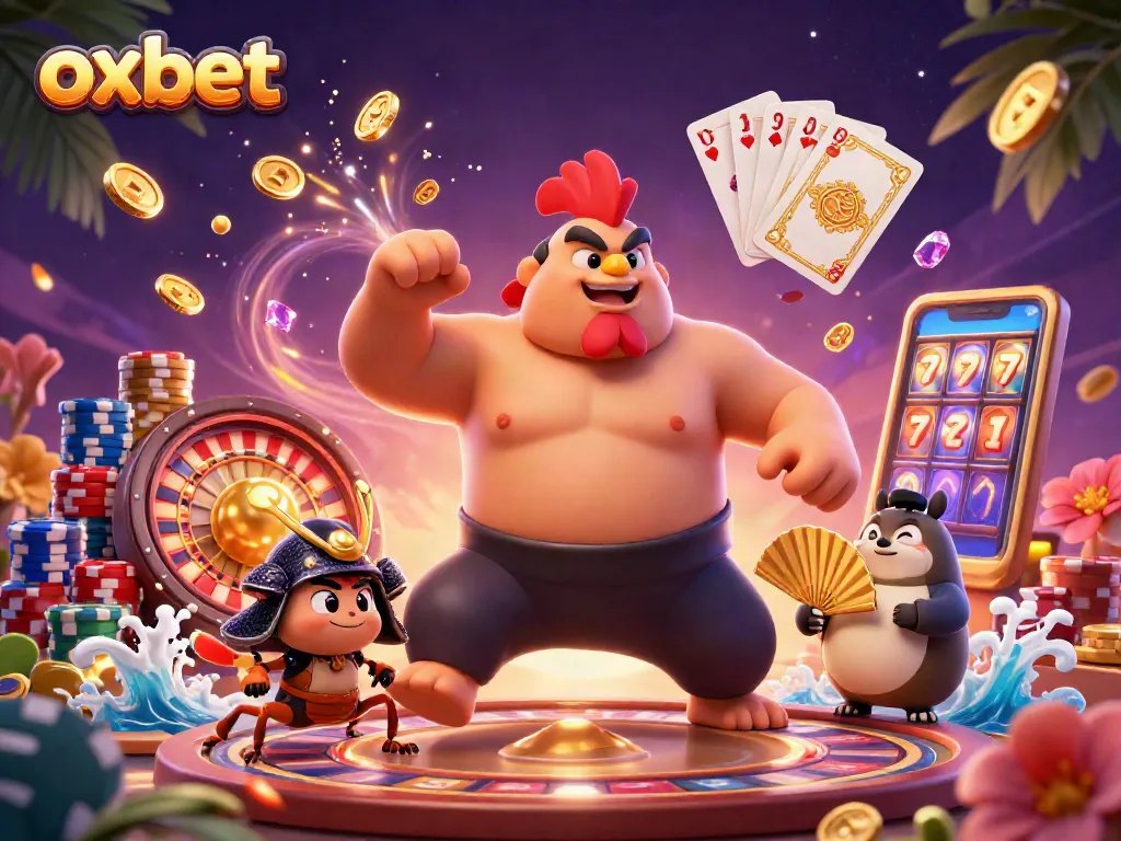 Experience thrilling gameplay at OXBET with powerful 3D characters in a vibrant casino atmosphere.